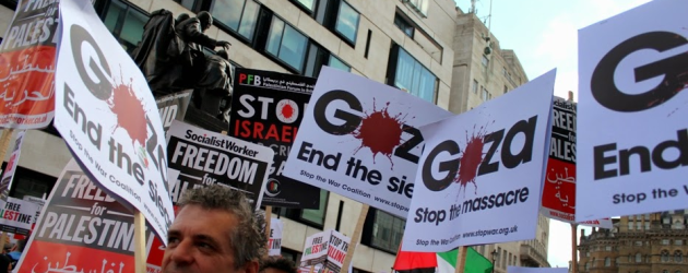 Demonstracja solidarności ze Strefą Gazy – Londyn 9 sierpnia